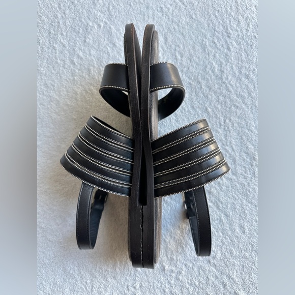 SOLD  CUCINELLI womens Sandals Black Metallic Beaded Leather Slide 37 US 7‎ - Picture 4 of 11